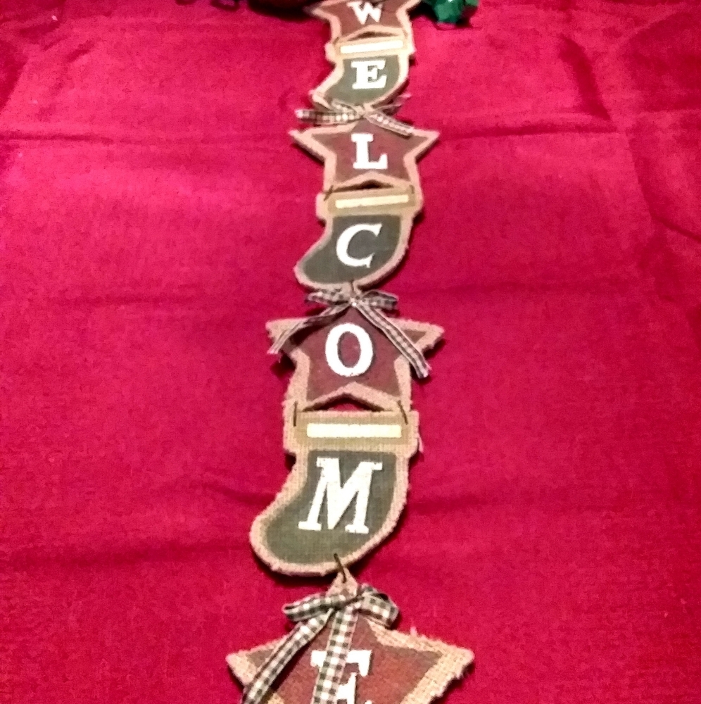 Country Christmas Welcome Sign, New